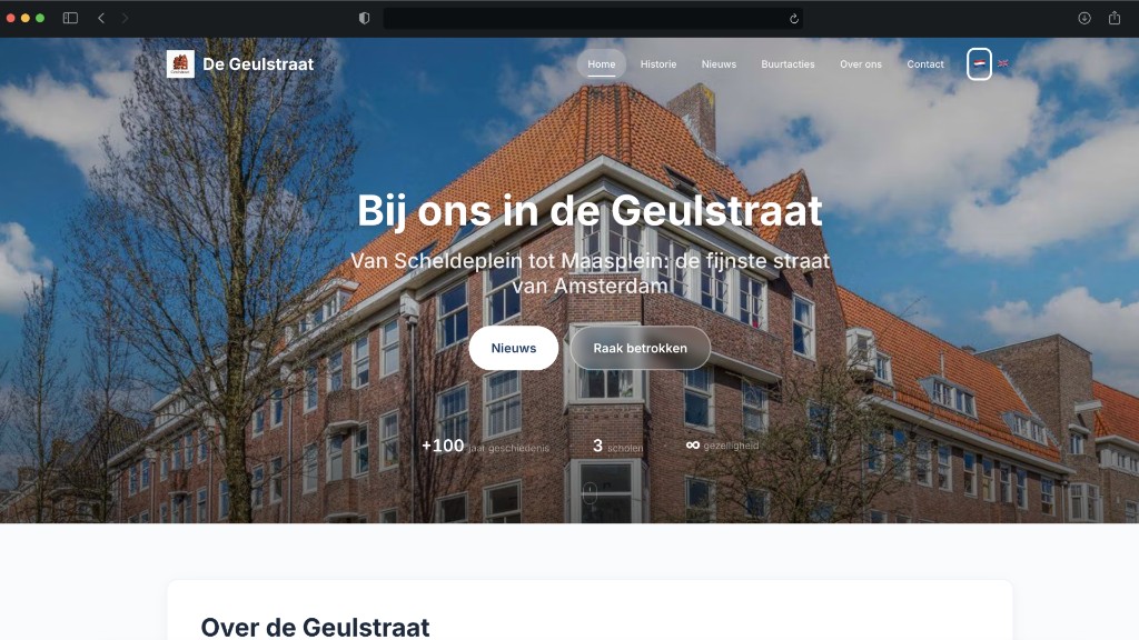 Screenshot van Geulstraat Amsterdam
